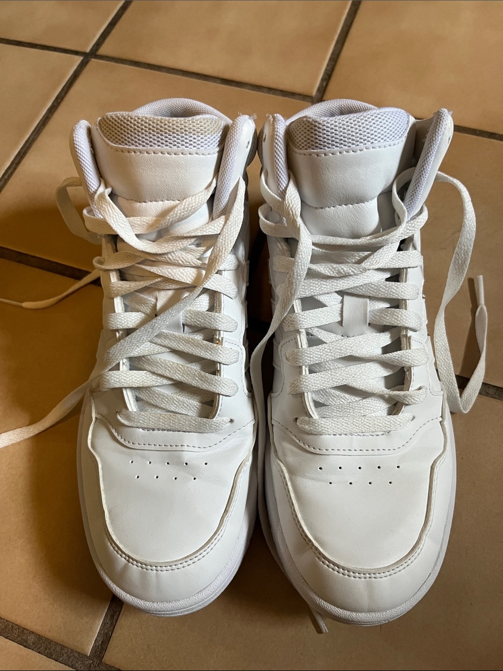 adidas women White High-Top Sneakers - Lace-Up